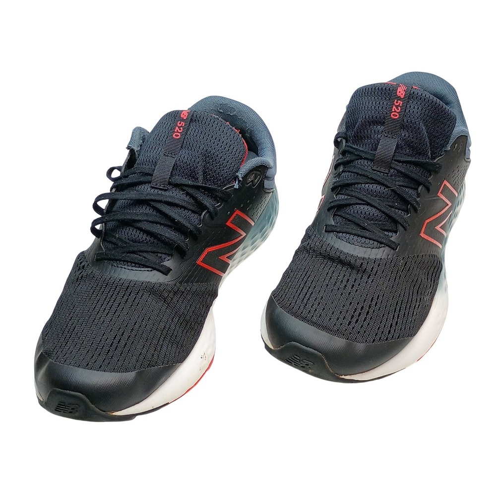 New Balance 520 v7 Mens Running Shoes Black Red M520CB7 Size 11.5 4E Extra Wide